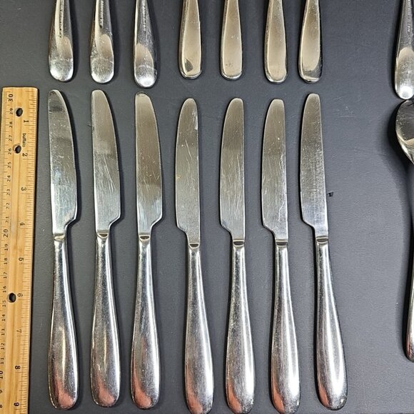 29pcs Paderno Flatware 18/10 Forks Knives Spoons Stainless Steel Cutlery - Picture 11 of 11